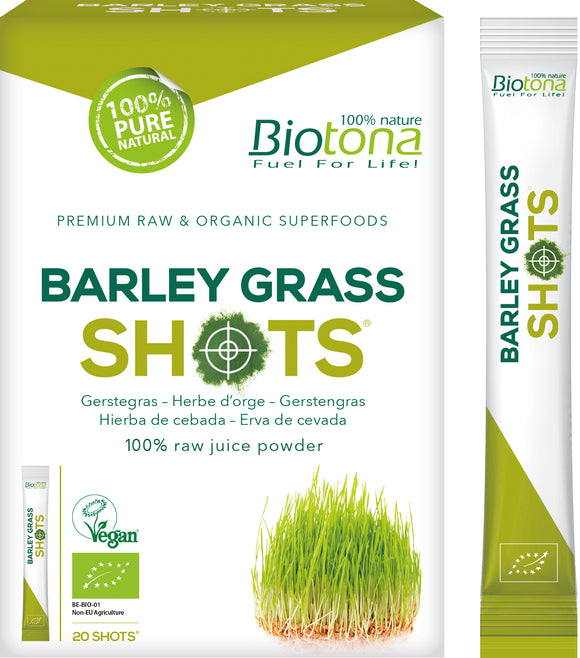 Biotona Shots Barley Grass 20 sticks estuche de 20 sobres 2,2 gr