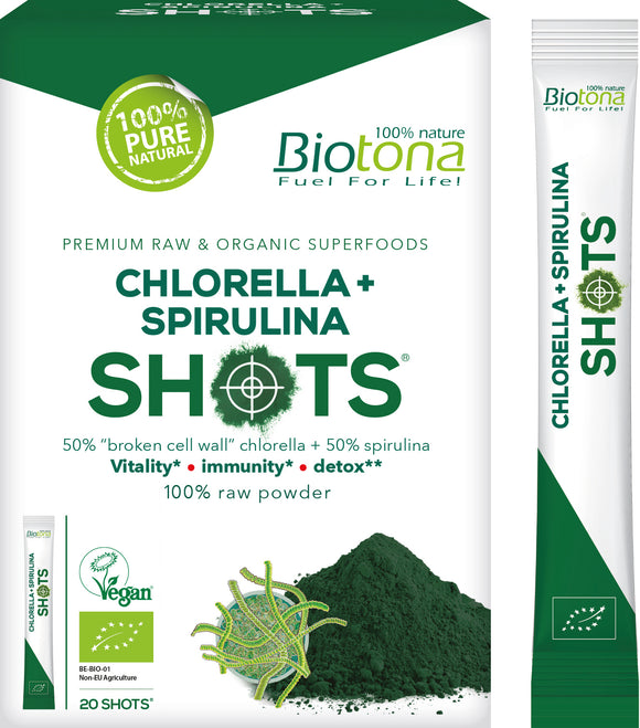 Biotona Shots Chlorella + spirulina 20 sticks 2,2 g