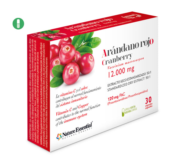 Nature Essential Blister Arandano Rojo 120 PAC  30 capsulas vegetales