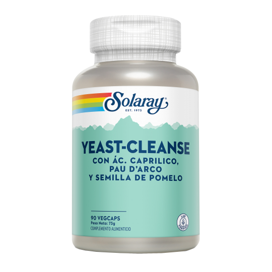 Solaray Yeast Cleanse™- 90 Vegcaps. Apto para veganos.