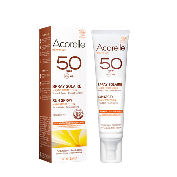 Acorelle Spray Solar SPF 50 100 ml polen y propoleo