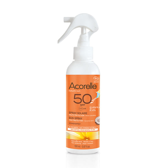 Acorelle Spray Solar Niños SPF50 + Sésamo y Bisbolol bio 150 ml