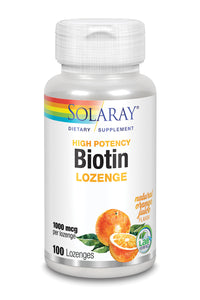 Solaray Biotin 1000 mcg 100 comprimidos sublinguales