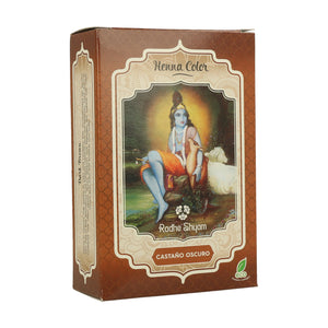 Radhe Shyam  Henna  en polvo  Castaño Oscuro 100 gr