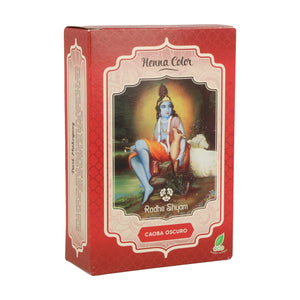 Radhe Shyam  Henna  en polvo  Caoba Oscuro 100 gr