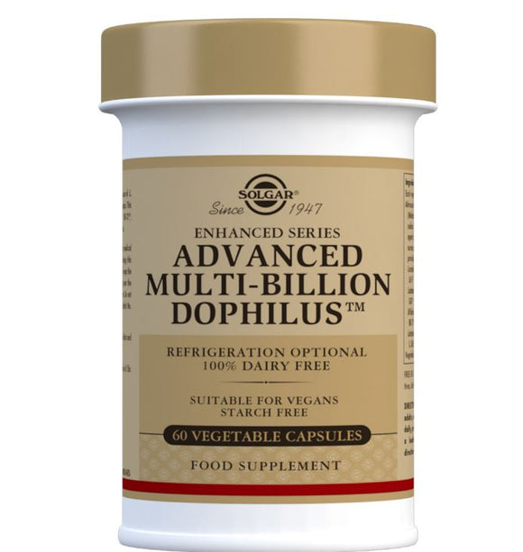 Solgar Multi Billion Dophilus avanzado 60 capsulas vegetales 100.% no lacteo